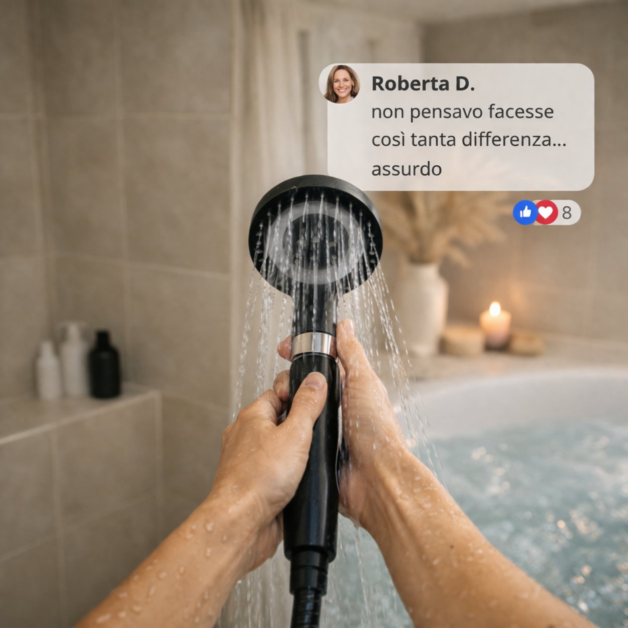 ZELO HydroCare | Soffione con Filtro Anticalcare 3in1